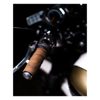 Trip Machine, leather handlebar grip wraps - Tobacco Brown